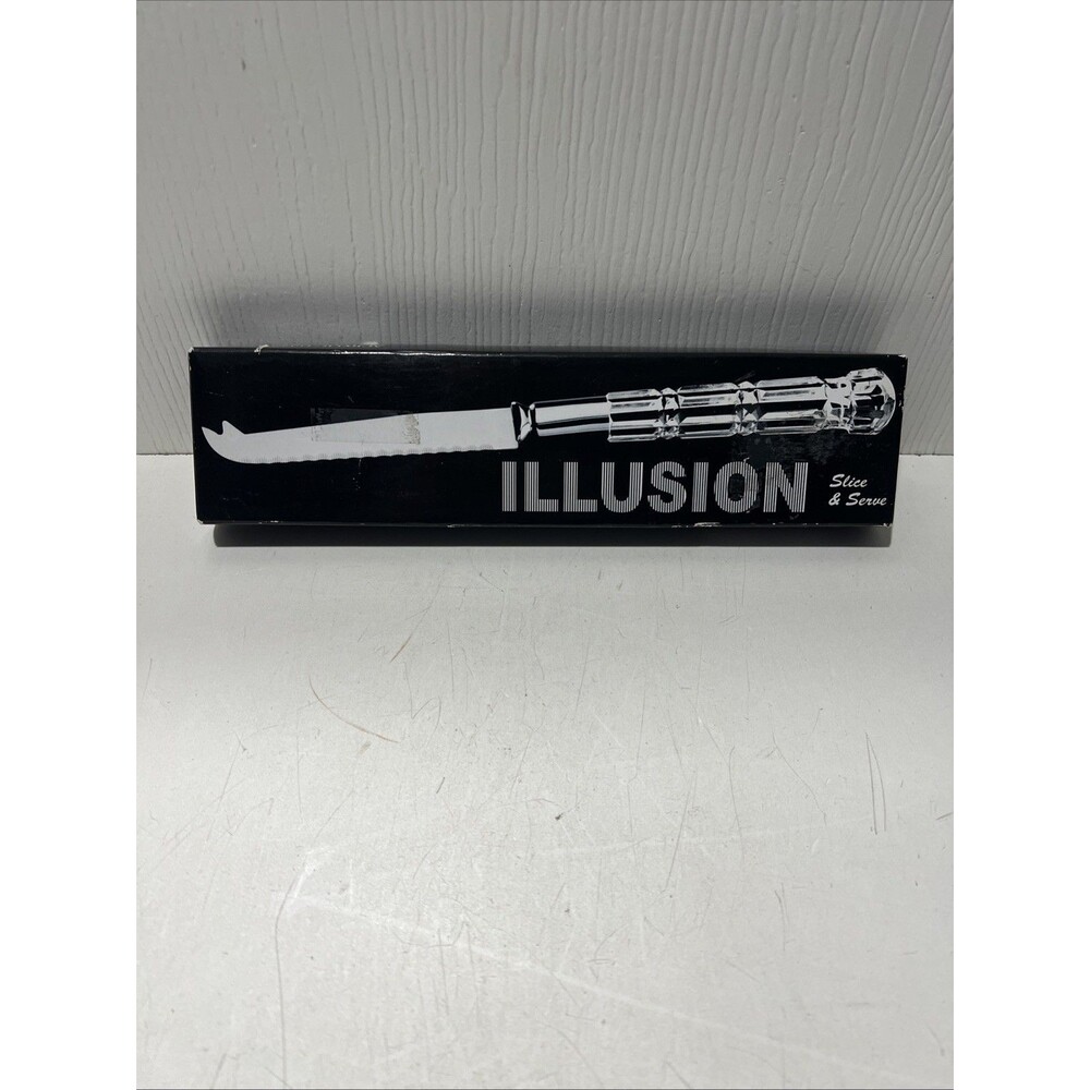 NIB︱Illusion︱Slice & Serve︱Acrylic Handle︱Stainless Steel︱Vintage︱10"